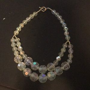 Clear statement necklace